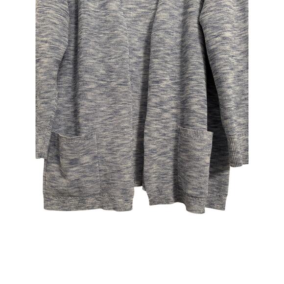 CJ Banks NWT Women's 1X Cottagecore Blue Knit Open Front Longline Cardigan - Picture 4 of 11